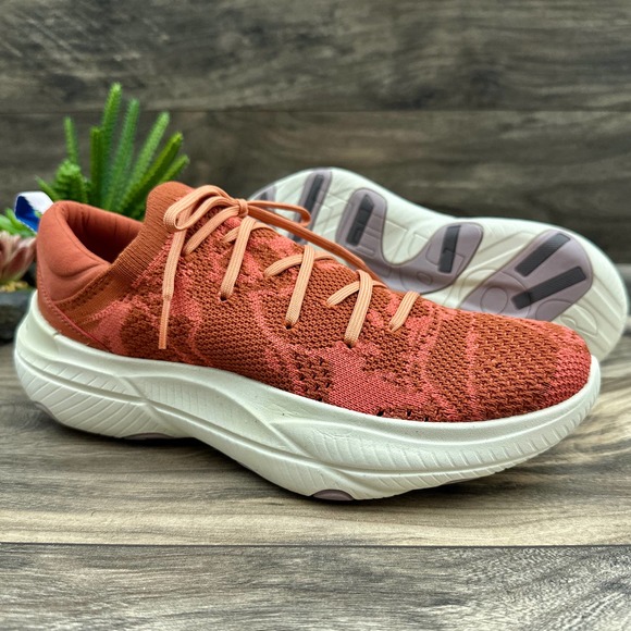 NIB SOREL Explorer Blitz Stride Lace 7.5 38.5 Red Knit Sneakers - Picture 4 of 10